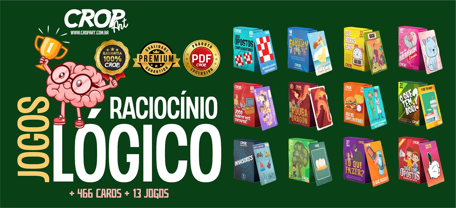 Raciocínio Lógico – Jogos e Desafios – Editora Crop Art | Ebooks